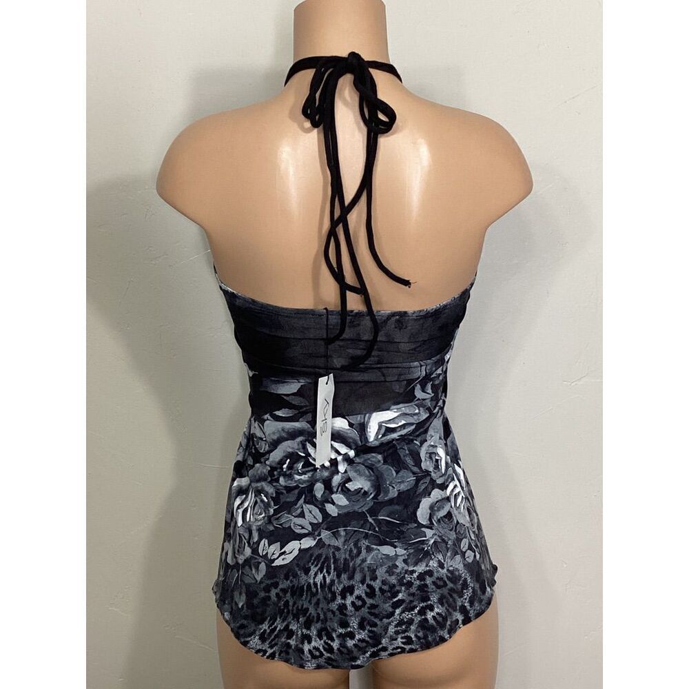 New. SKY animal print and floral print embellished top. Normally $189 - Picture 3 of 5